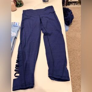 Athleta Navy Blue Leggings with Side Cutouts